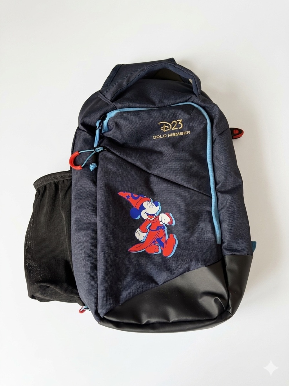 Disney D23 Gold Member Navy Backpack with Sorcerer Mickey Accent